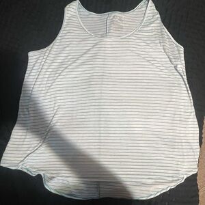 Comfy casual blue and white tank top